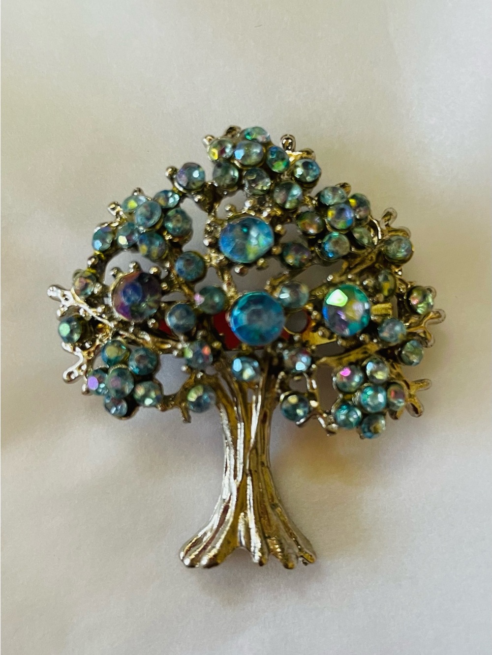 Tree of Life Crystal Brooch